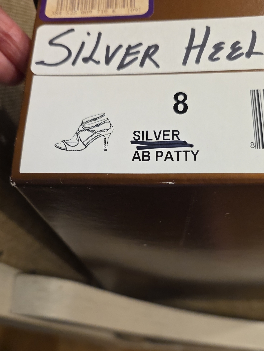 Audrey Brooke Metalic Silver Leather Glitter Strappy Women's High Heel Sandals - Picture 7 of 7